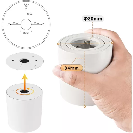Gleonlux LED Mennyezeti Spotlámpa Fehér GU10 230V Alumínium 6db