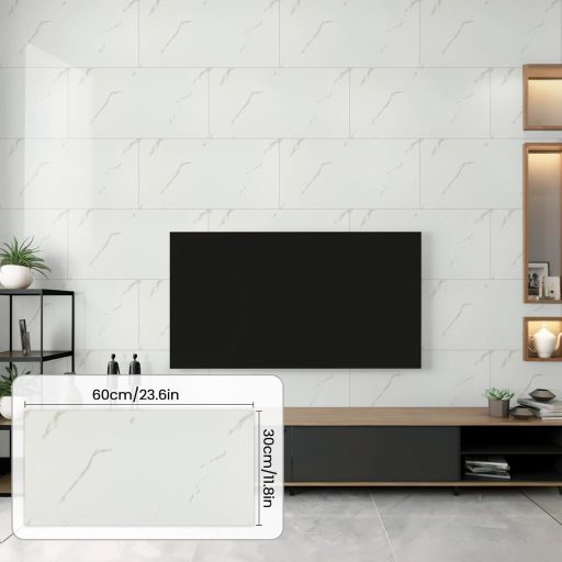 Hode 10 db öntapadós márványmintás falburkoló csempe 60x30 cm konyha fürdőszoba