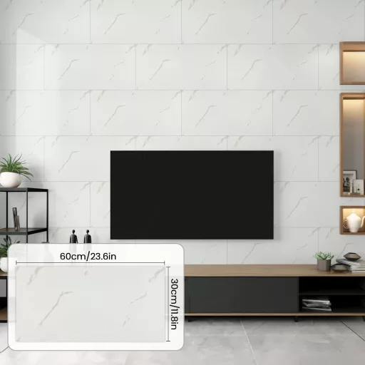 Hode 10 db öntapadós márványmintás falburkoló csempe 60x30 cm konyha fürdőszoba