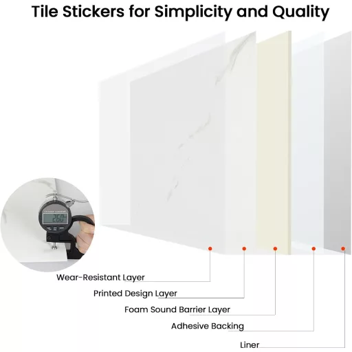 Hode 10 db öntapadós márványmintás falburkoló csempe 60x30 cm konyha fürdőszoba