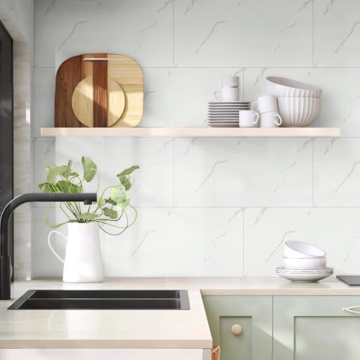 Hode 10 db öntapadós márványmintás falburkoló csempe 60x30 cm konyha fürdőszoba