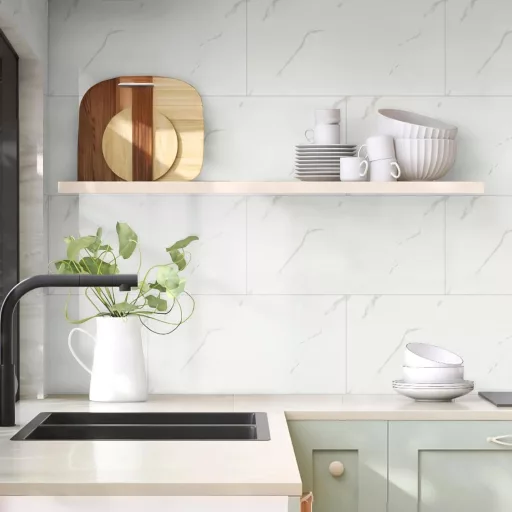 Hode 10 db öntapadós márványmintás falburkoló csempe 60x30 cm konyha fürdőszoba