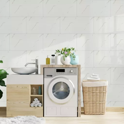 Hode 10 db öntapadós márványmintás falburkoló csempe 60x30 cm konyha fürdőszoba