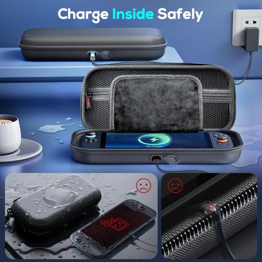 Husa rigidă Auarte pentru Nintendo Switch 2, geantă de transport EVA pentru depozitarea consolei de jocuri și a accesoriilor