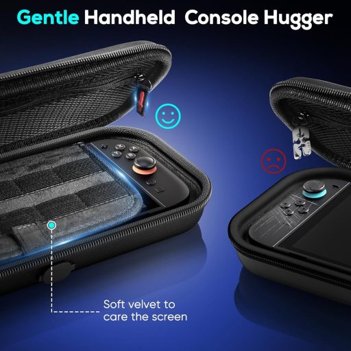 Husa rigidă Auarte pentru Nintendo Switch 2, geantă de transport EVA pentru depozitarea consolei de jocuri și a accesoriilor