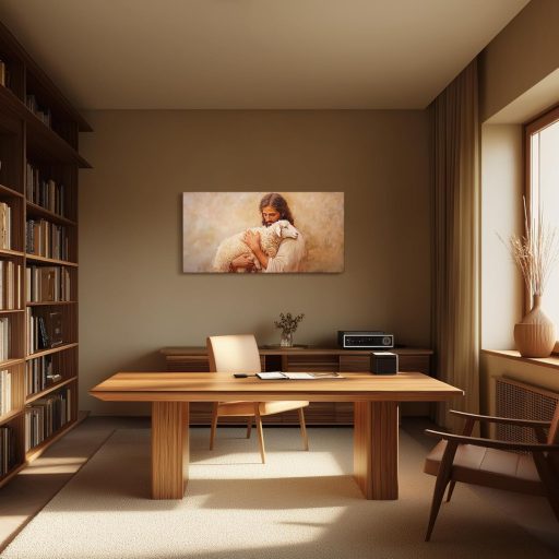 hyidecorart Jézus Keresztény Vászonkép 59x119 cm Nappali Hálószoba Irodai Dekoráció