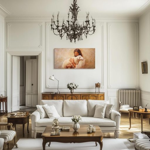 hyidecorart Jézus Keresztény Vászonkép 59x119 cm Nappali Hálószoba Irodai Dekoráció