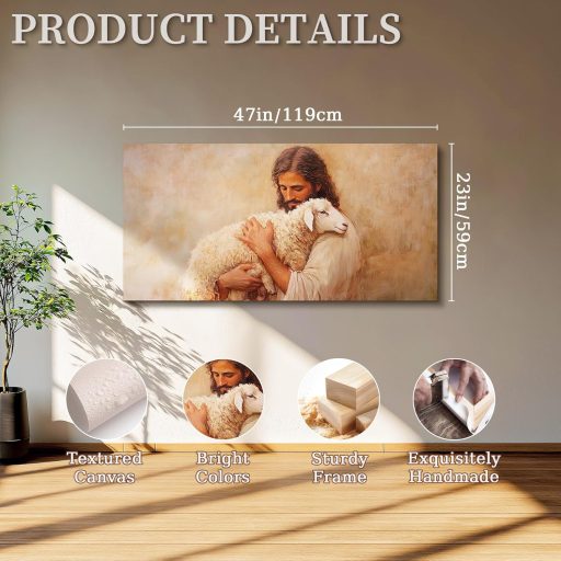 hyidecorart Jézus Keresztény Vászonkép 59x119 cm Nappali Hálószoba Irodai Dekoráció