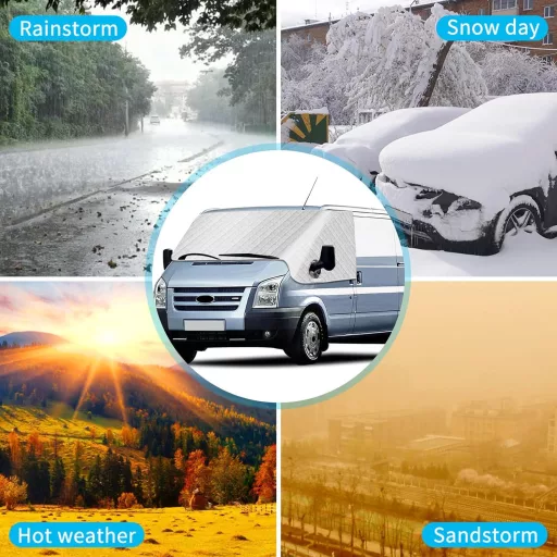 LMYSUFI kryt na čelné sklo Ford Transit MK7, ochrana pred slnkom 2000 – 2014