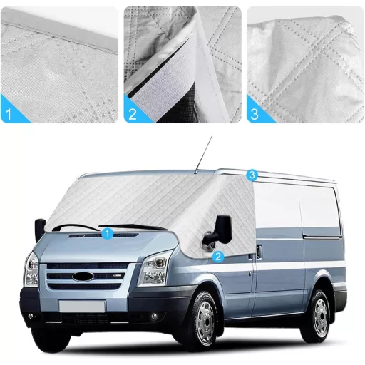 LMYSUFI kryt na čelné sklo Ford Transit MK7, ochrana pred slnkom 2000 – 2014