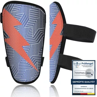   Qyrrvxy detské futbalové chrániče holení s ochranou členkov a dlhým popruhom