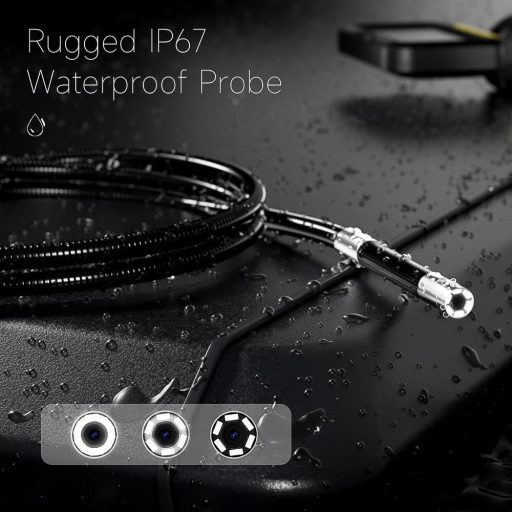 Zealtron Endoszkóp Kamera 5" IPS Kijelzővel, 6.2mm Mozgatható Fejjel és LED Világítással