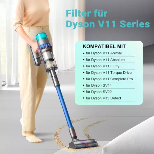 Elalove HEPA szűrő Dyson V11 V15 SV14 SV17 SV22 porszívóhoz kefével