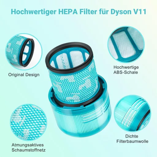 Elalove HEPA szűrő Dyson V11 V15 SV14 SV17 SV22 porszívóhoz kefével