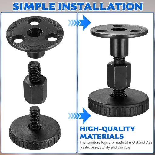 Aoyfuwell 4 darabos állítható bútor láb, 27-45 cm, hexagonális csavarokkal