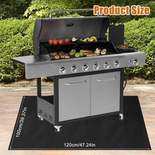 Zorvixal Tűzálló Szőnyeg 120x100cm Hőálló Grillalátét Szilikon Védőmat