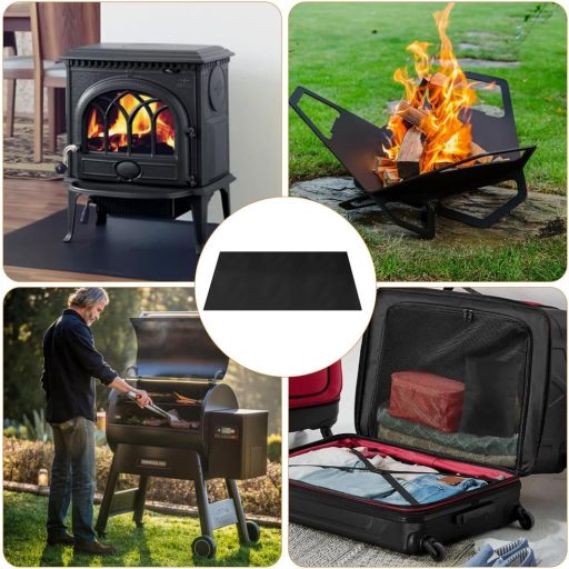 Zorvixal Tűzálló Szőnyeg 120x100cm Hőálló Grillalátét Szilikon Védőmat