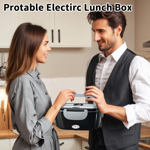 SOOOEC 100W Elektromos Ételmelegítő 3in1 Hordozható Rozsdamentes Acél 12V/24V/220V Autó Iroda Kék 1.5L