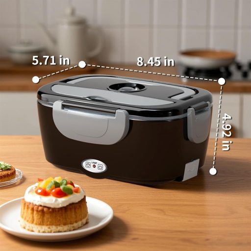 SOOOEC 100W Elektromos Ételmelegítő 3in1 Hordozható Rozsdamentes Acél 12V/24V/220V Autó Iroda Kék 1.5L