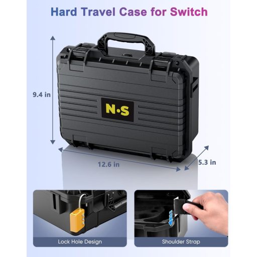 FYOUNG Nintendo Switch kemény utazótáska vízálló tárolókoffer Pro Controller-hez