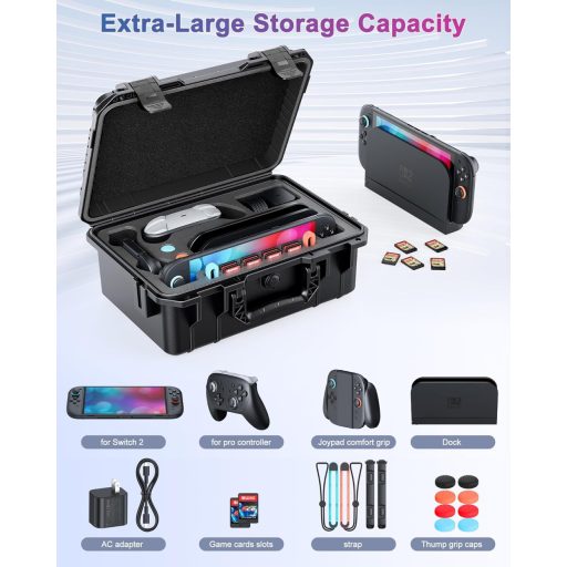 FYOUNG Nintendo Switch kemény utazótáska vízálló tárolókoffer Pro Controller-hez