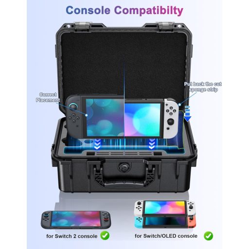 FYOUNG Nintendo Switch kemény utazótáska vízálló tárolókoffer Pro Controller-hez