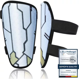   Qyrrvxy detské futbalové chrániče holení s nastaviteľným suchým zipsom a gélovou výstelkou