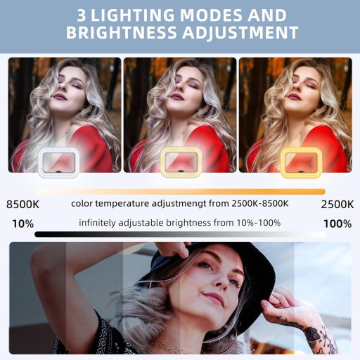 Zeadio Smartphone Vlogging Kit RGB LED Fénnyel és Mikrofonnal - Stabilizátor Cage iPhone Android-hoz