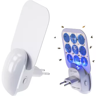   Capcană de insecte UV LED WUEAOA, capcană de țânțari cu 2 bucăți plăci adezive