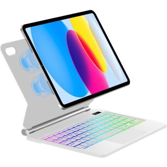   SENGBIRCH Magic Keyboard iPad 11" 10.9" Német QWERTZ Háttérvilágítás Trackpad Fehér