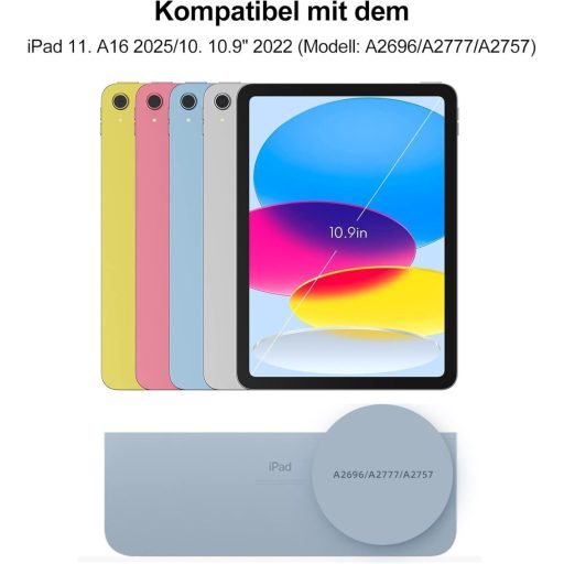 SENGBIRCH Magic Keyboard iPad 11" 10.9" Német QWERTZ Háttérvilágítás Trackpad Fehér