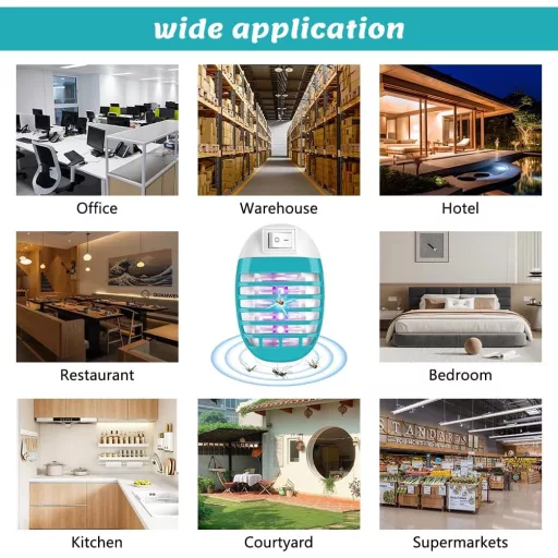 AOOWU Szúnyogcsapda UV Fénnyel 4 db Elektromos Rovarirtó Lámpa Beltéri