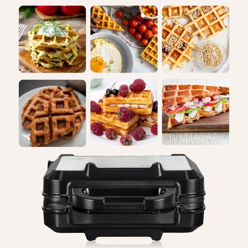 Zeegma GoFree Chef Pro 1200W Gofri Sütő Dupla Függőleges Nemtapadó Bevonat