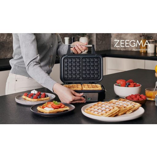 Zeegma GoFree Chef Pro 1200W Gofri Sütő Dupla Függőleges Nemtapadó Bevonat