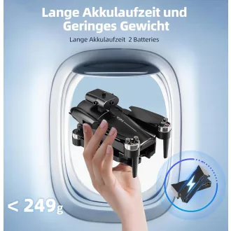   JICICUXI 4K kamerás összecsukható drón gyerekeknek, 2 akkumulátor, magasságtartás, 3D flip