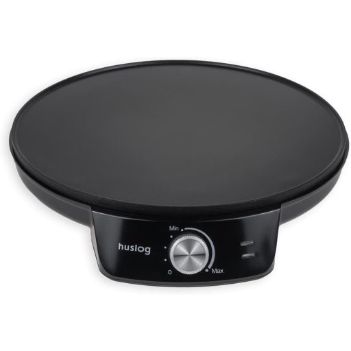 Huslog 29 cm-es Palacsintasütő 1200W Elektromos Krépesütő Teflonbevonattal