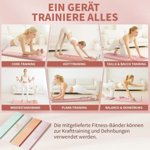 Northdeer Pilates Reformer Összecsukható 8 az 1-ben Fitness Készlet Otthonhoz