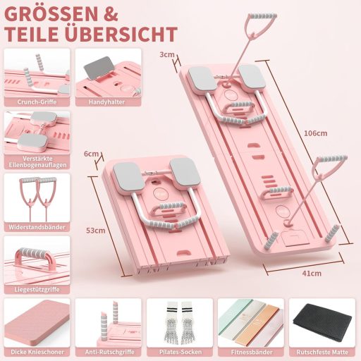 Skladacia súprava na pilates Northdeer Reformer 8 v 1 na domáce cvičenie