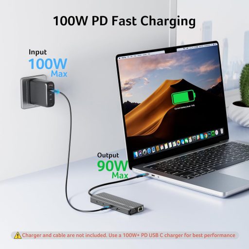 Hub USB-C Acer 11 în 1, HDMI 4K, VGA, Ethernet, cititor de carduri SD