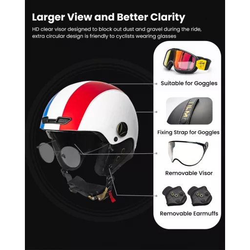 Cyklistická a lyžiarska prilba ILM ASTM pre dospelých s odnímateľnými okuliarmi