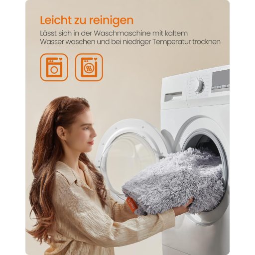 Feandrea Vízálló Kutyatakaró XXXL Sherpa Plüss Szürke Fordítható Kanapévédő