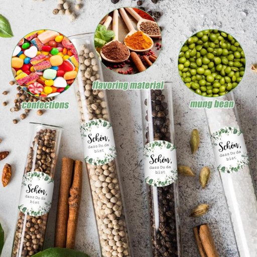 Joycabin 50 db Műanyag Kémcsövek Partyhoz Dugóval és Matricákkal Esküvő Keresztelő Születésnap