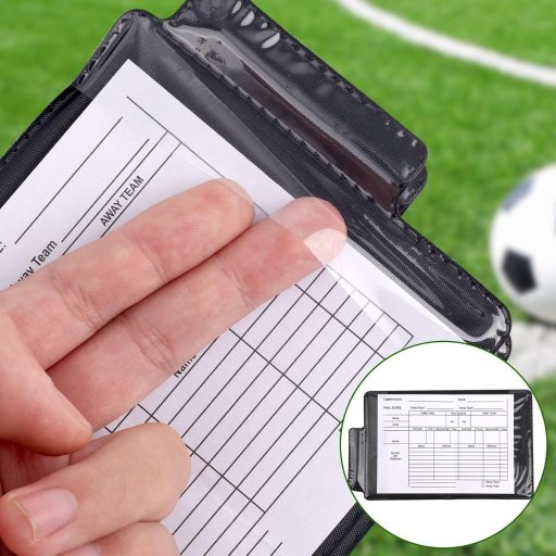 Gosknor Piros-Sárga Sárga Lap Készlet Bőrtokkal Jegyzetpapírral Futball Röplabda Baseball Edzőknek