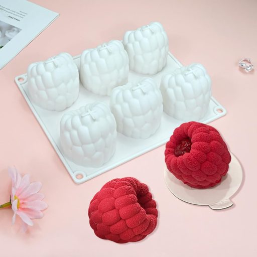 mostsom Szilikon Desszert Forma 6 Üreges Málna Mintás Csokoládé Mousse Tortaforma