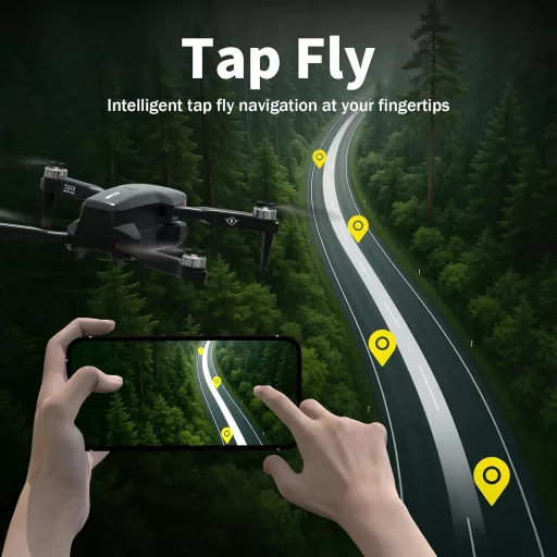 FAKJANK 1080P kamerás FPV dron LED világítással, WiFi, magasságtartás, kezdőknek