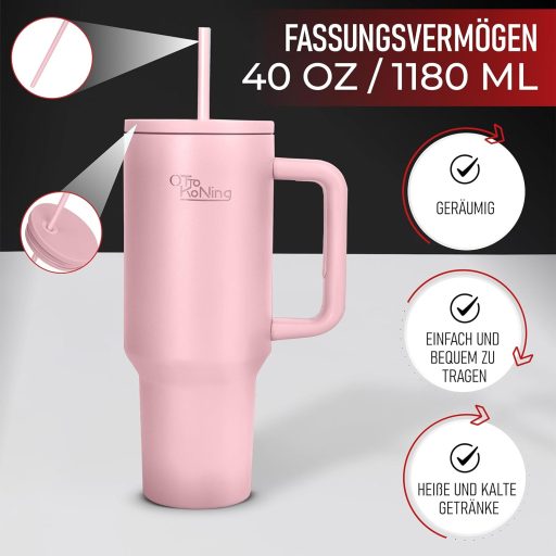 Otto Koning Vaso 40oz Rozé Ivópalack Termikus Pohár