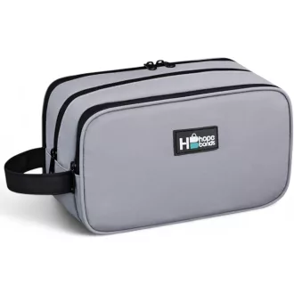   HopeBonds Vízálló Neszesszer 3 Rekesszel - Unisex Utazó Táska Edzőterembe, Iskolába - Kompakt Tisztasági Táska Strapabíró Nylon Anyagból