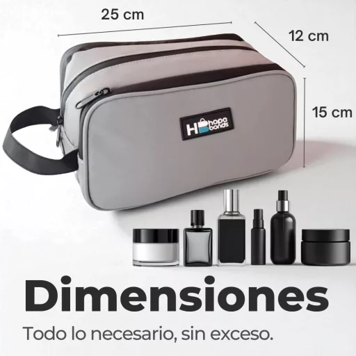 HopeBonds Vízálló Neszesszer 3 Rekesszel - Unisex Utazó Táska Edzőterembe, Iskolába - Kompakt Tisztasági Táska Strapabíró Nylon Anyagból