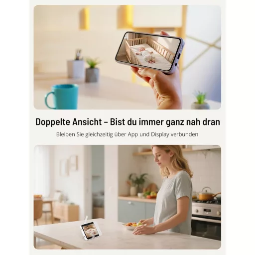 PARIS RHÔNE 2K Baby monitor s kamerom, 5" zaslonom, PTZ praćenjem i noćnim svjetlom