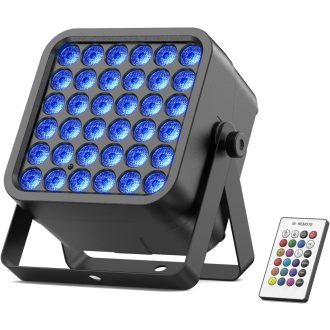   Starlitflow 54W RGBWA UV LED Par reflektor s batériou a diaľkovým ovládaním, disko párty svetlo